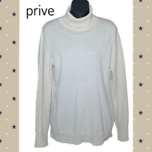 PRIVE 100% CASHMERE  TURTLENECK SWEATER SIZE L